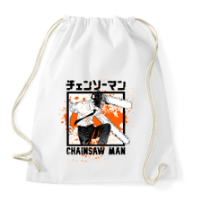 PRINTFASHION Chainsaw man Denji - Sportzsák, Tornazsák - Fehér tornazsák