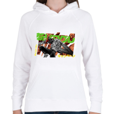 PRINTFASHION Chainsaw Man - Női kapucnis pulóver - Fehér