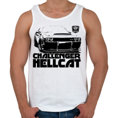 PRINTFASHION Challenger Hellcat Front - Férfi atléta - Fehér