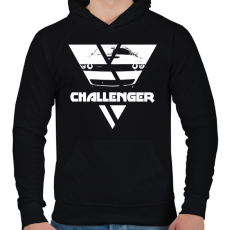PRINTFASHION Challenger Triangle - Férfi kapucnis pulóver - Fekete
