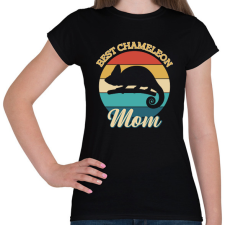PRINTFASHION Chameleon Mom - Női póló - Fekete női póló