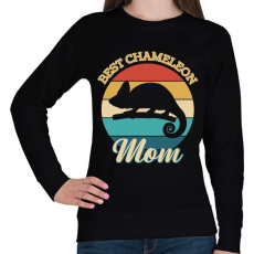 PRINTFASHION Chameleon Mom - Női pulóver - Fekete