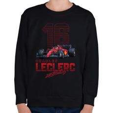 PRINTFASHION Charles Leclerc - Gyerek pulóver - Fekete