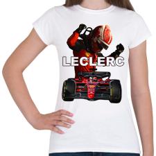 PRINTFASHION Charles Leclerc - Női póló - Fehér női póló