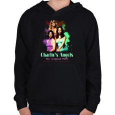 PRINTFASHION Charlie's angels 1976 - Gyerek kapucnis pulóver - Fekete