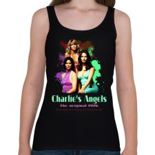 PRINTFASHION Charlie's angels 1976 - Női atléta - Fekete női trikó