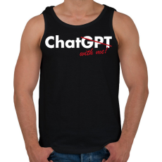 PRINTFASHION Chat with me - Férfi atléta - Fekete