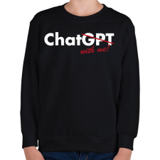 PRINTFASHION Chat with me - Gyerek pulóver - Fekete gyerek pulóver, kardigán