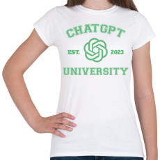 PRINTFASHION ChatGPT university - Női póló - Fehér