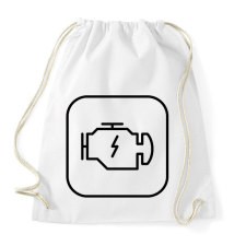 PRINTFASHION Check Engine - Sportzsák, Tornazsák - Fehér tornazsák