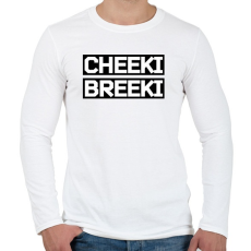 PRINTFASHION Cheeki Breeki - Férfi hosszú ujjú póló - Fehér