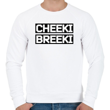 PRINTFASHION Cheeki Breeki - Férfi pulóver - Fehér férfi pulóver, kardigán