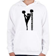 PRINTFASHION Cheerleading - Gyerek kapucnis pulóver - Fehér