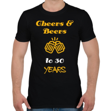 PRINTFASHION CHEERS AND BEERS 30 YEARS - Férfi póló - Fekete férfi póló
