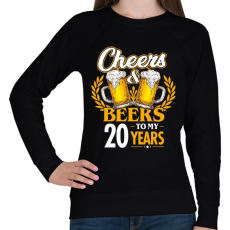 PRINTFASHION Cheers & Beers - 20 - Női pulóver - Fekete