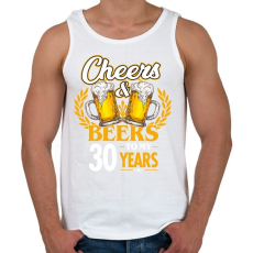 PRINTFASHION Cheers & Beers - 30 - Férfi atléta - Fehér