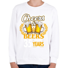 PRINTFASHION Cheers & Beers - 35 - Gyerek pulóver - Fehér gyerek pulóver, kardigán