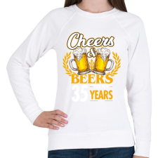 PRINTFASHION Cheers & Beers - 35 - Női pulóver - Fehér női pulóver, kardigán