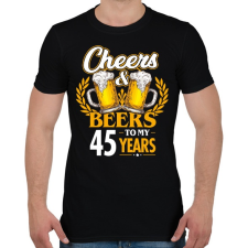 PRINTFASHION Cheers & Beers - 45 - Férfi póló - Fekete férfi póló