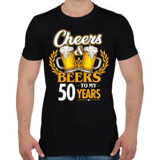 PRINTFASHION Cheers & Beers - 50 - Férfi póló - Fekete