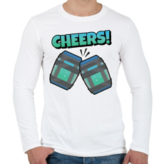 PRINTFASHION Cheers! Fortnite Chug Jug - Férfi hosszú ujjú póló - Fehér