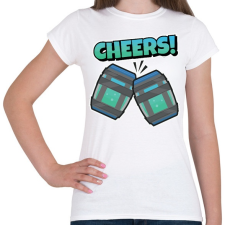 PRINTFASHION Cheers! Fortnite Chug Jug - Női póló - Fehér női póló