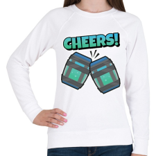 PRINTFASHION Cheers! Fortnite Chug Jug - Női pulóver - Fehér női pulóver, kardigán