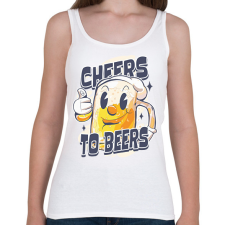PRINTFASHION Cheers to beers - Női atléta - Fehér női trikó