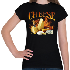 PRINTFASHION Cheese - Női póló - Fekete