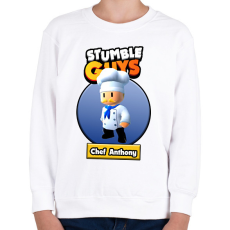 PRINTFASHION Chef Anthony - Gyerek pulóver - Fehér