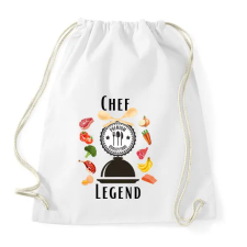 PRINTFASHION Chef Legend - Sportzsák, Tornazsák - Fehér tornazsák