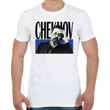 PRINTFASHION Chekhov - Önarckép - Férfi póló - Fehér férfi póló