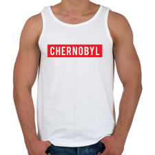 PRINTFASHION Chernobyl - Férfi atléta - Fehér atléta, trikó