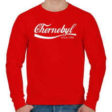 PRINTFASHION Chernobyl - Férfi pulóver - Piros