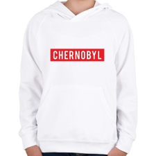 PRINTFASHION Chernobyl - Gyerek kapucnis pulóver - Fehér gyerek pulóver, kardigán