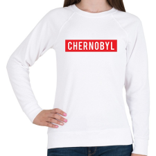 PRINTFASHION Chernobyl - Női pulóver - Fehér női pulóver, kardigán