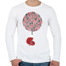 PRINTFASHION Cherry tree - Férfi hosszú ujjú póló - Fehér férfi póló