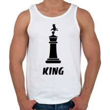 PRINTFASHION CHESS KING - Férfi atléta - Fehér atléta, trikó