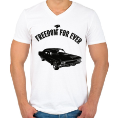 PRINTFASHION chevrolet impala 1967 - Férfi V-nyakú póló - Fehér