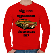 PRINTFASHION chevy impala 1963 - Férfi pulóver - Piros férfi pulóver, kardigán
