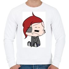 PRINTFASHION Chibi Victoria  - Férfi pulóver - Fehér férfi pulóver, kardigán
