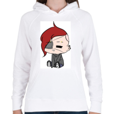 PRINTFASHION Chibi Victoria  - Női kapucnis pulóver - Fehér női pulóver, kardigán