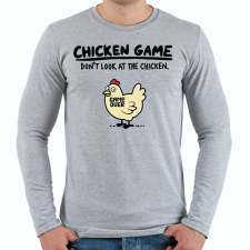 PRINTFASHION CHICKEN GAME - Férfi hosszú ujjú póló - Sport szürke férfi póló