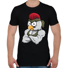 PRINTFASHION Chicken Rambo - Férfi póló - Fekete