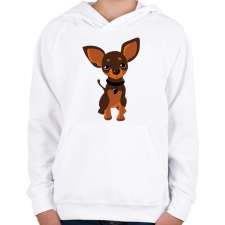PRINTFASHION Chihuahua - Csivava - Gyerek kapucnis pulóver - Fehér gyerek pulóver, kardigán