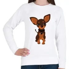 PRINTFASHION Chihuahua - Csivava - Női pulóver - Fehér női pulóver, kardigán