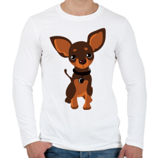 PRINTFASHION Chihuahua - Férfi hosszú ujjú póló - Fehér