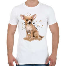 PRINTFASHION Chihuahua - Férfi póló - Fehér férfi póló