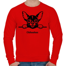 PRINTFASHION Chihuahua - Férfi pulóver - Piros