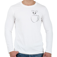 PRINTFASHION Chihuahua in the pocket - Férfi hosszú ujjú póló - Fehér